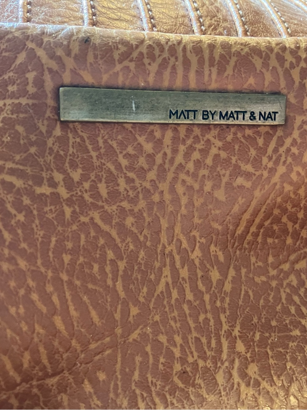 Matt by Matt & Nat, light brown vegan leather purse with braided straps - Picture 4 of 5